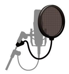 Pop shield with condenser mic - how it’s used